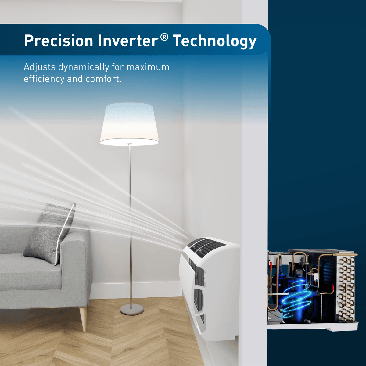Friedrich WallMaster Inverter 12,000 BTU 230V Smart Through-the-Wall Air Conditioner - Cool Only
