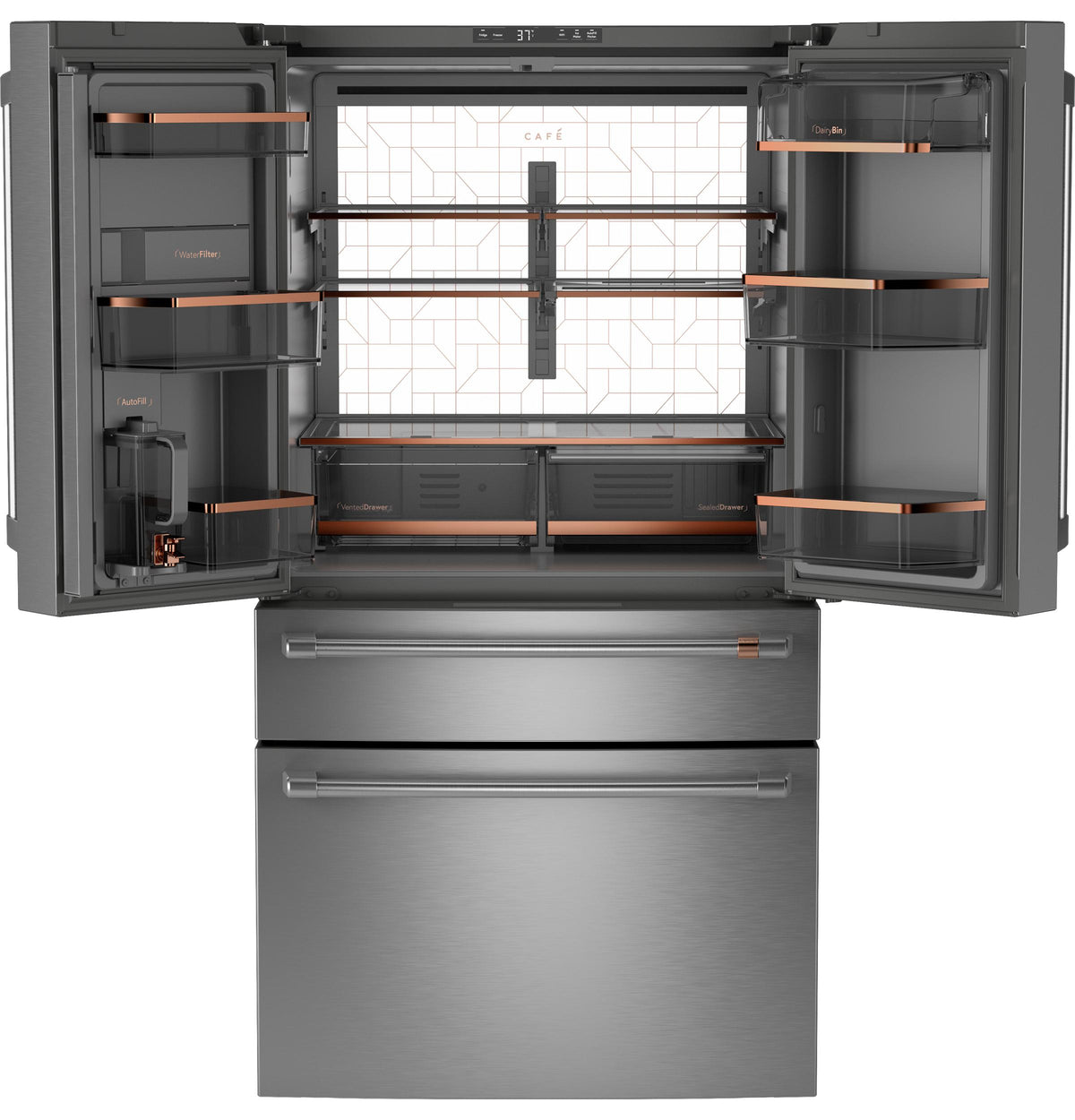 Café™ ENERGY STAR® 28.7 Cu. Ft. Smart 4-Door French-Door Refrigerator With Dual-Dispense AutoFill Pitcher