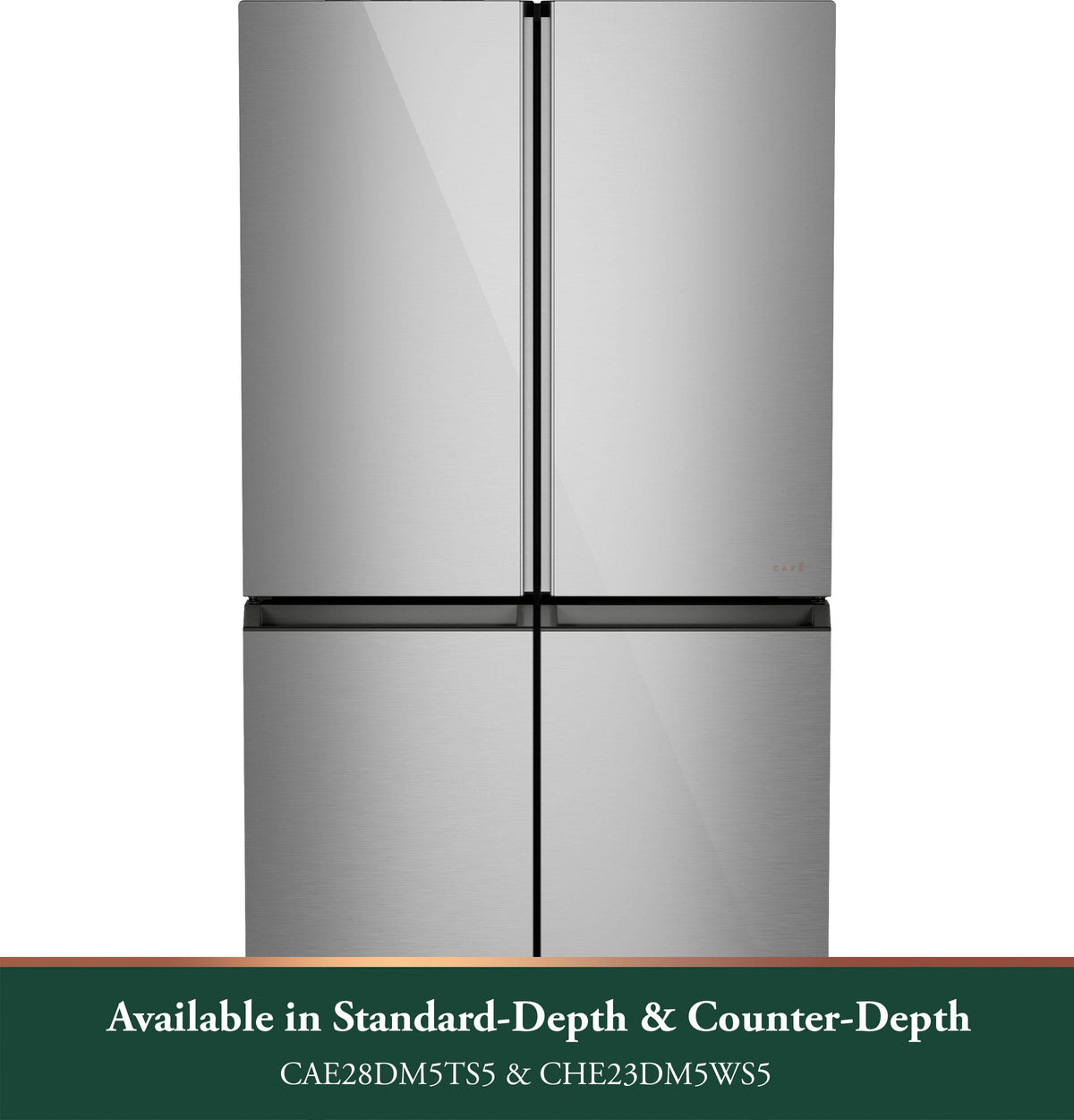 Café™ ENERGY STAR® 28.3 Cu. Ft. Smart Quad-Door Refrigerator in Platinum Glass with Dual-Dispense AutoFill Pitcher