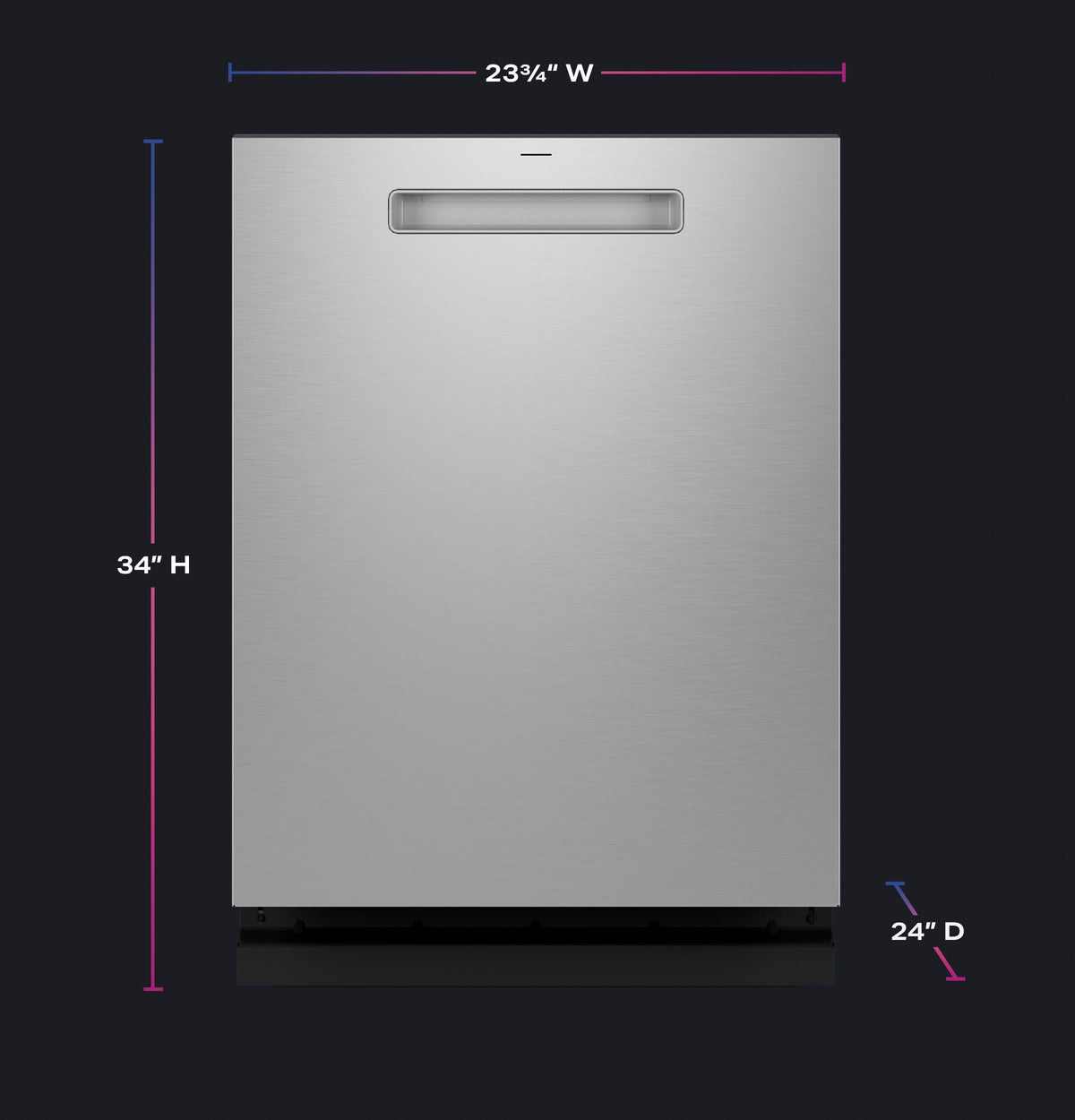 GE Profile™ ENERGY STAR® Fingerprint Resistant Top Control Stainless Interior Dishwasher with Microban™ Antimicrobial Technology