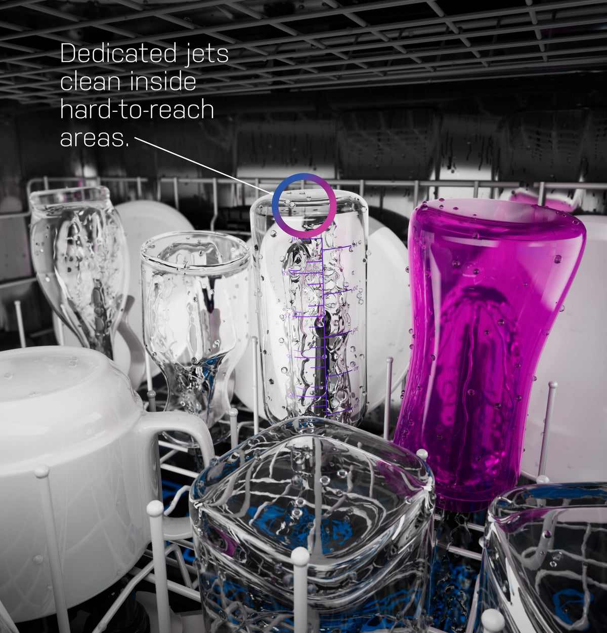 GE Profile™ ENERGY STAR® Fingerprint Resistant Top Control Stainless Interior Dishwasher with Microban™ Antimicrobial Technology