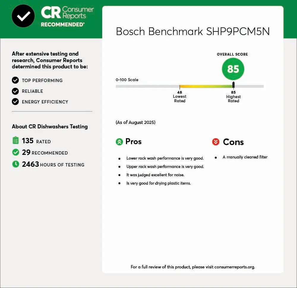 Benchmark™ Dishwasher 24'' Brushed steel anti-fingerprint