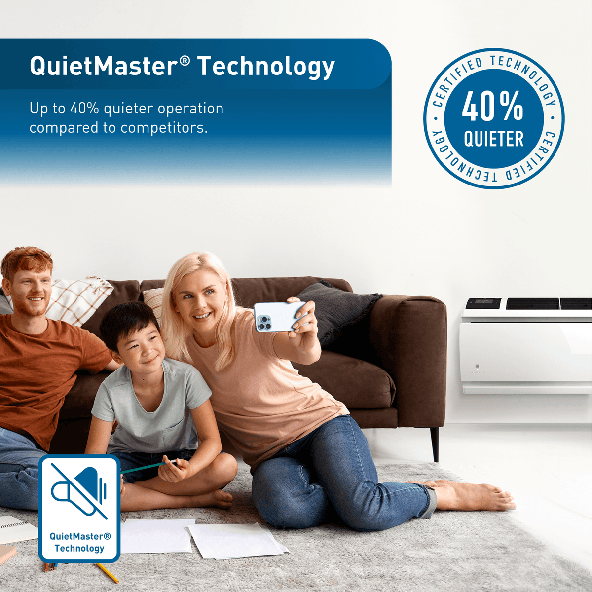 Friedrich WallMaster Inverter 14,000 BTU 230V Smart Through-the-Wall Air Conditioner with Heat Pump