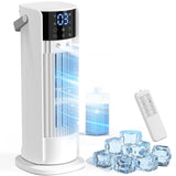 Portable Evaporative Air Cooler with Large Water Tank, Dual Mist, 4 Speeds & 90° Oscillation
