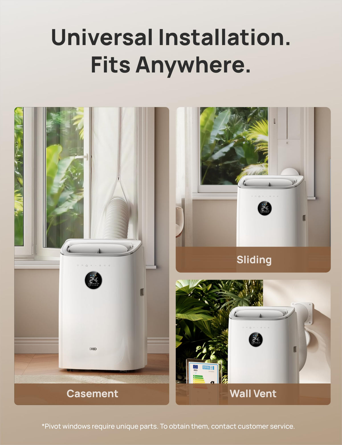 Smart Portable Air Conditioner with Cooling, Fan & Dehumidifier Modes