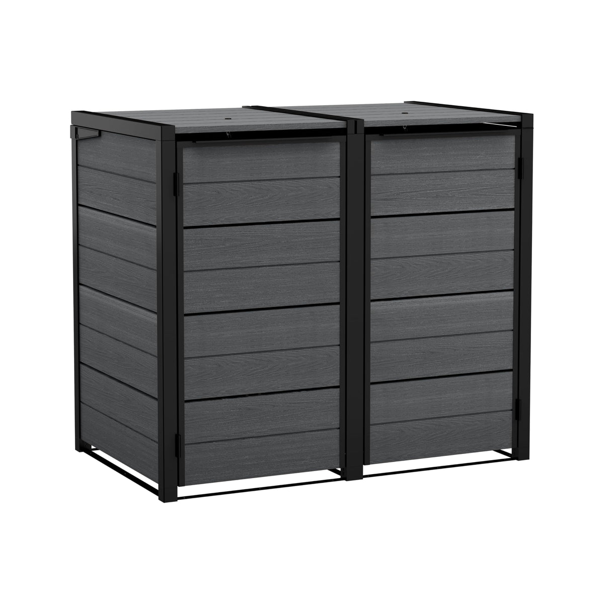 Double Wheelie Bin Storage Unit with Weatherproof Design & Easy Access Lid