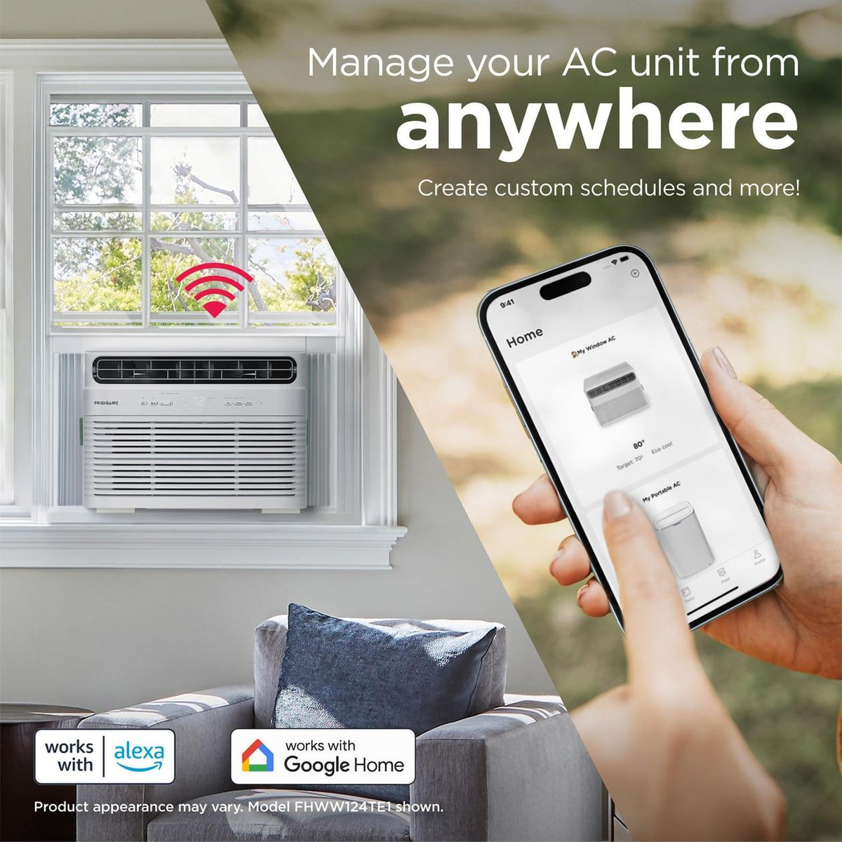 12,000 BTU Inverter Window Room Air Conditioner with Wi-Fi (Energy Star)