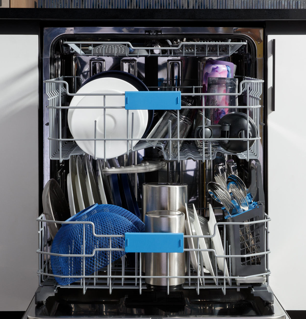 GE Profile™ ENERGY STAR® Fingerprint Resistant Top Control Stainless Interior Dishwasher with Microban™ Antimicrobial Technology