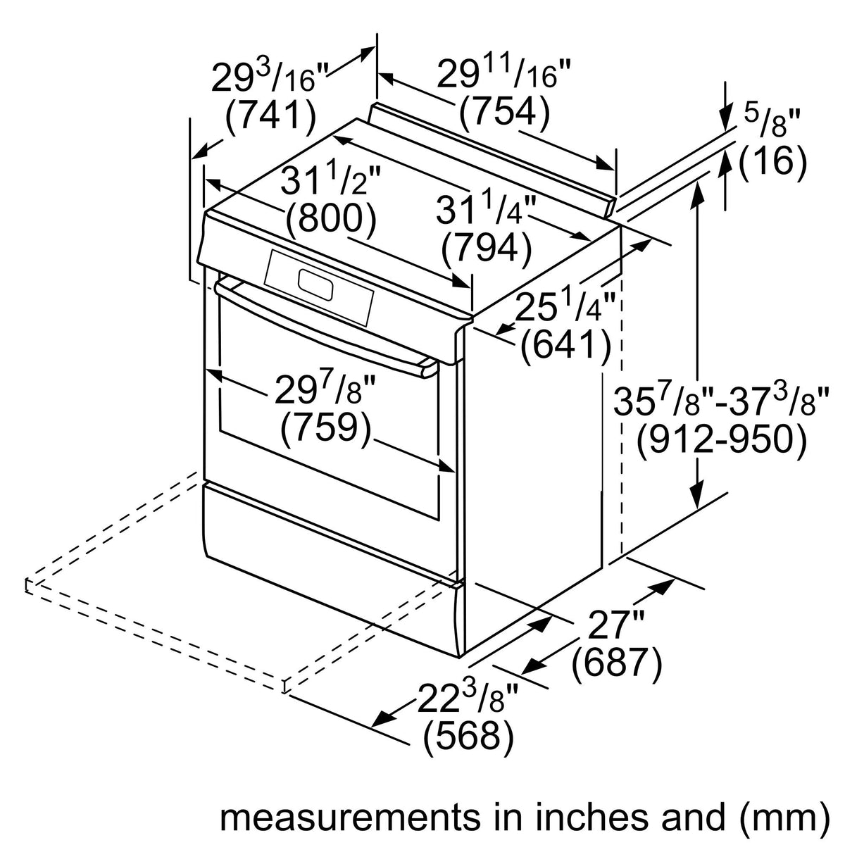800 Series Gas Slide-in Range 30